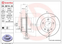 Brzdový kotouč BREMBO 09.9618.24 - MERCEDES-BENZ