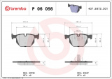 Sada brzdových destiček BREMBO P06056