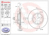 Brzdový kotouč BREMBO 09.C421.11 - MAZDA