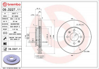 Brzdový kotouč BREMBO 09.D227.11
