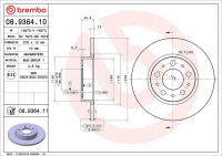 Brzdový kotouč BREMBO 08.9364.11