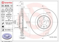Brzdový kotouč BREMBO 09.B039.10 - AUDI