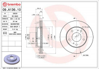 Brzdový kotouč BREMBO 09.A136.10