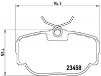 Sada brzdových destiček BREMBO P44009 - LAND ROVER