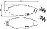 Sada brzdových destiček BREMBO P61098 - PEUGEOT