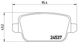 Sada brzdových destiček BREMBO P44016 - LAND ROVER