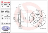 Brzdový kotouč BREMBO MAX 09.8903.75 - LADA
