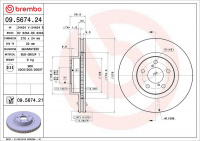 Brzdový kotouč BREMBO 09.5674.21