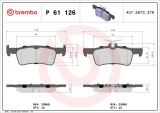 Sada brzdových destiček BREMBO P61126 - PEUGEOT
