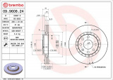 Brzdový kotouč BREMBO 09.9608.24 - DAEWOO