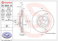 Brzdový kotouč BREMBO 09.9609.24 - CITROËN, PEUGEOT