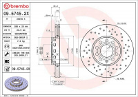 Brzdový kotouč BREMBO 09.5745.2X