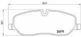 Sada brzdových destiček BREMBO P44014 - LAND ROVER