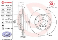 Brzdový kotouč BREMBO 09.C401.13 - BMW