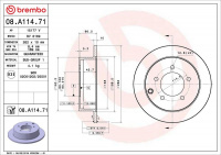 Brzdový kotouč BREMBO 08.A114.71