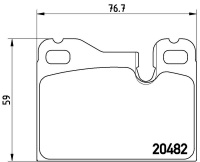 Sada brzdových destiček BREMBO P65003 - PORSCHE Sada brzdových destiček BREMBO P65003 - PORSCHE