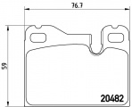 Sada brzdových destiček BREMBO P65003 - PORSCHE