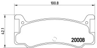 Sada brzdových destiček BREMBO P49005 - DAIHATSU, MAZDA