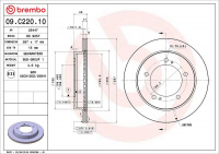 Brzdový kotouč BREMBO 09.C220.10 - SUZUKI Brzdový kotouč BREMBO 09.C220.10 - SUZUKI