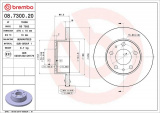 Brzdový kotouč BREMBO 08.7300.20 - IVECO