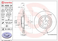 Brzdový kotouč BREMBO 09.4939.24  (nahrazeno přeš 09.4939.21)