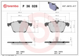 Sada brzdových destiček BREMBO P36028 - JAGUAR