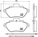 Sada brzdových destiček BREMBO P61036 - CITROËN