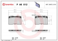 Sada brzdových destiček BREMBO PA6012 - IVECO