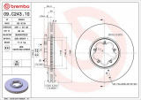 Brzdový kotouč BREMBO 09.C243.10 - FORD