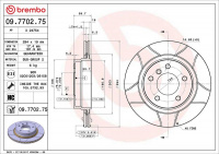 Brzdový kotouč BREMBO MAX 09.7702.75 - BMW Brzdový kotouč BREMBO MAX 09.7702.75 - BMW