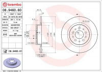 Brzdový kotouč BREMBO 08.9460.61