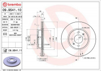 Brzdový kotouč BREMBO 09.9541.10 - HYUNDAI