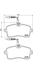 Sada brzdových destiček BREMBO P61077 - PEUGEOT Sada brzdových destiček BREMBO P61077 - PEUGEOT