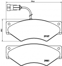 Sada brzdových destiček BREMBO PA6018 - IVECO