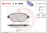 Sada brzdových destiček BREMBO P61068X - CITROËN, PEUGEOT