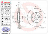 Brzdový kotouč BREMBO 09.C249.11 - HYUNDAI, KIA