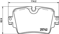 Sada brzdových destiček BREMBO P36033 - JAGUAR