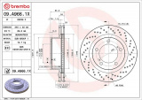 Brzdový kotouč BREMBO 09.A966.1X - TOYOTA
