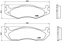 Sada brzdových destiček BREMBO P37001 - AMC, HUMMER, JEEP