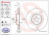 Brzdový kotouč BREMBO 09.7812.11 - SUBARU
