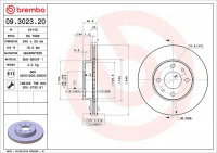 Brzdový kotouč BREMBO 09.3023.20 - FIAT