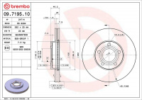 Brzdový kotouč BREMBO 09.7195.10 - VW