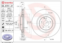 Brzdový kotouč BREMBO 09.A731.21 - MERCEDES-BENZ Brzdový kotouč BREMBO 09.A731.21 - MERCEDES-BENZ