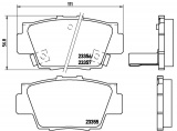 Sada brzdových destiček BREMBO P28040 - ACURA, HONDA