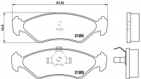Sada brzdových destiček BREMBO P24028 Sada brzdových destiček BREMBO P24028