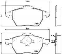 Sada brzdových destiček BREMBO P85039 - FORD, SEAT, VW