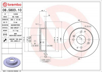 Brzdový kotouč BREMBO 08.5803.10 - HONDA