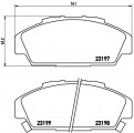 Sada brzdových destiček BREMBO P28041 - HONDA