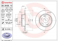 Brzdový kotouč BREMBO 08.B439.11 Brzdový kotouč BREMBO 08.B439.11