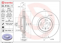 Brzdový kotouč BREMBO 09.R104.11 - MERCEDES-BENZ Brzdový kotouč BREMBO 09.R104.11 - MERCEDES-BENZ
